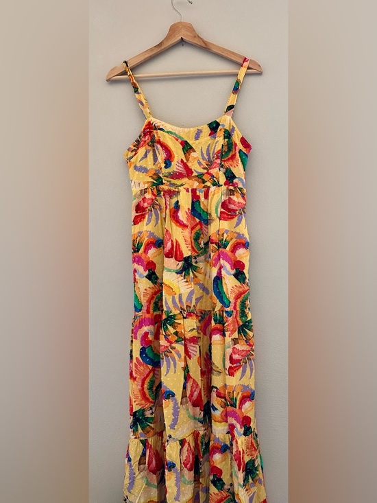 FARM Rio Dresses & Skirts - FARM Rio Yellow Multicolor Tropical Maxi Dress